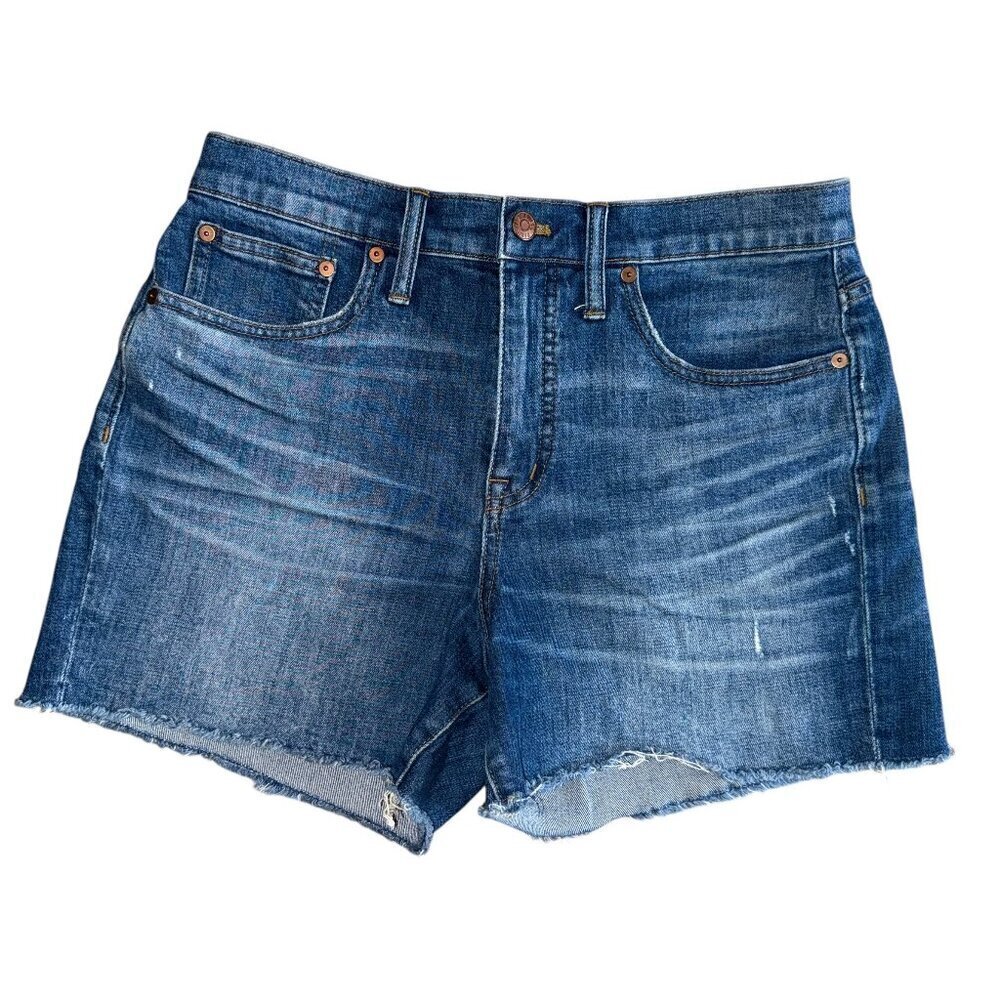 Madewell Relaxed Denim Short Raw Hem Jean Short size 28